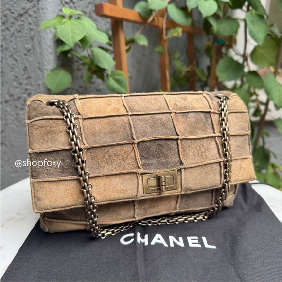 Chanel Suede Patchwork Reissue 225 Single Flap Shoulder Bag - Picture 1 of 16